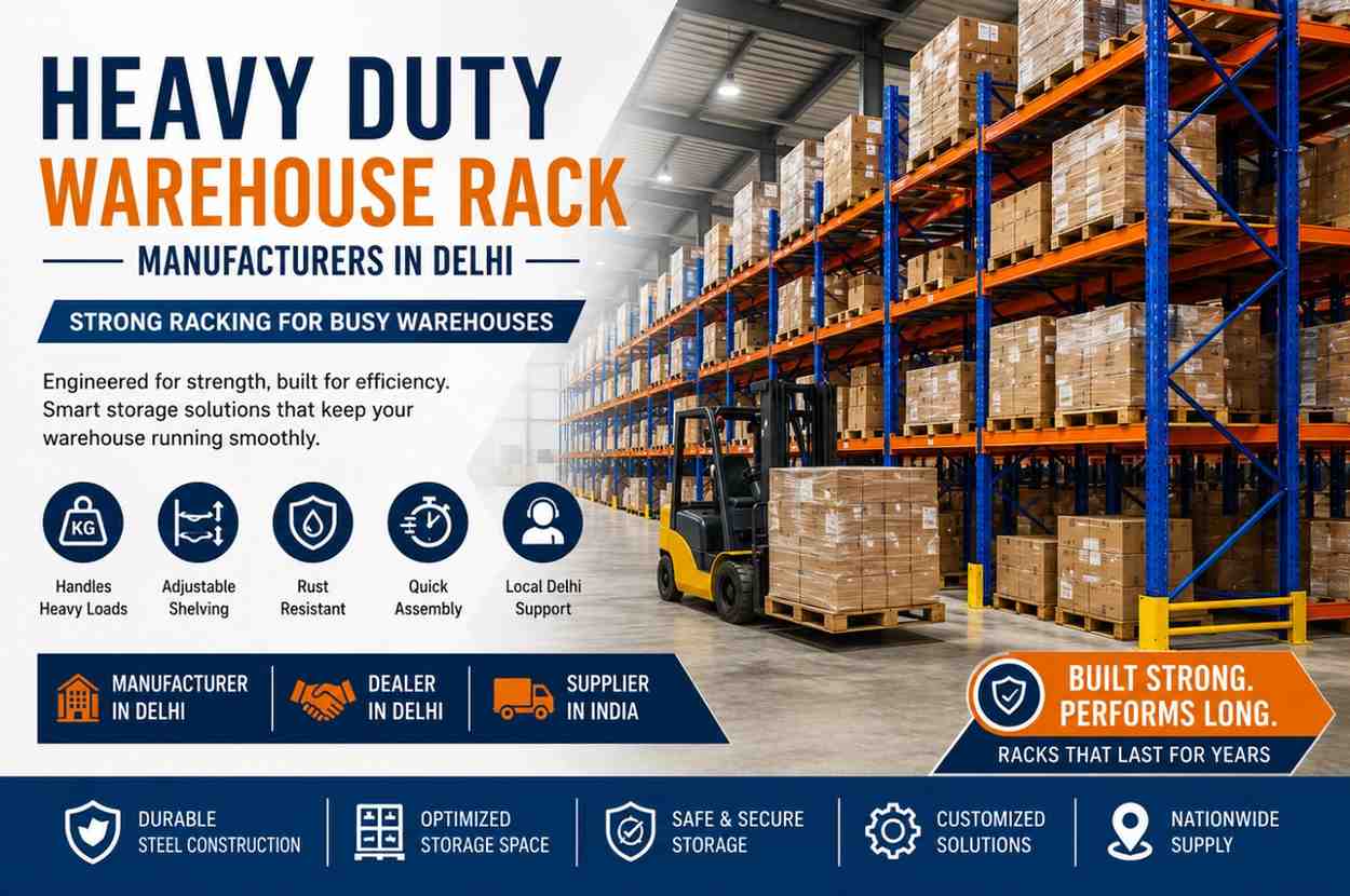 Heavy Duty Warehouse Rack Manufacturers in Delhi – Smart Storage Solutions for High-Performance Warehouses Heavy Duty Warehouse Rack Manufacturers in Delhi – Smart Storage Solutions for High-Performance Warehouses
