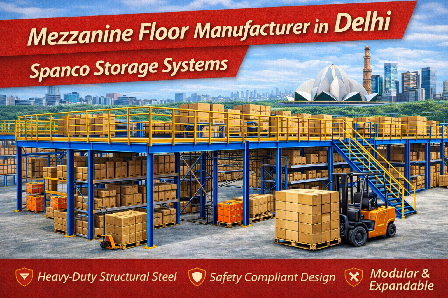 Mezzanine Floor Manufacturer in Delhi – Smart Vertical Expansion for Modern Warehouses