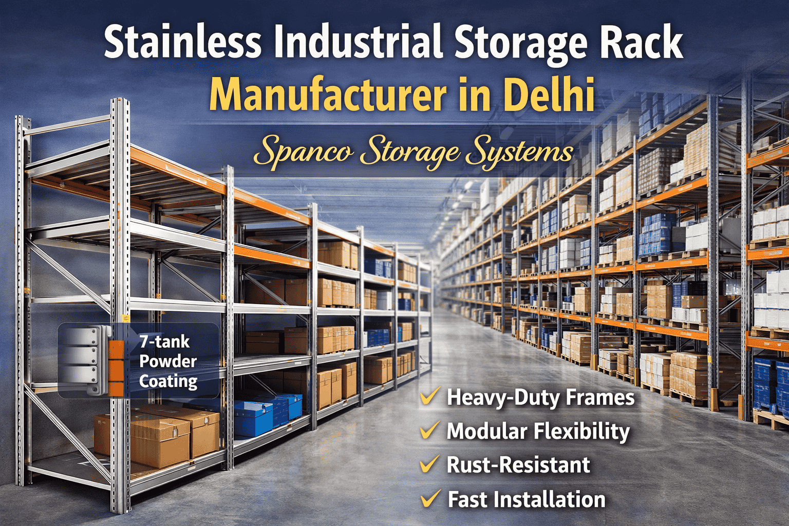 Stainless Industrial Storage Rack Manufacturer in Delhi – Built for Strength, Efficiency & Growth Stainless Industrial Storage Rack Manufacturer in Delhi – Built for Strength, Efficiency & Growth