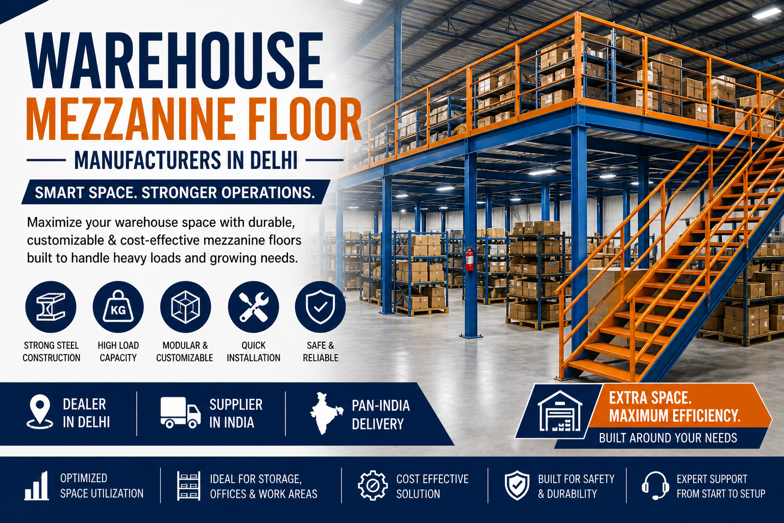 Warehouse Mezzanine Floor Manufacturers in Delhi – Smart Solutions to Maximize Your Space Warehouse Mezzanine Floor Manufacturers in Delhi – Smart Solutions to Maximize Your Space