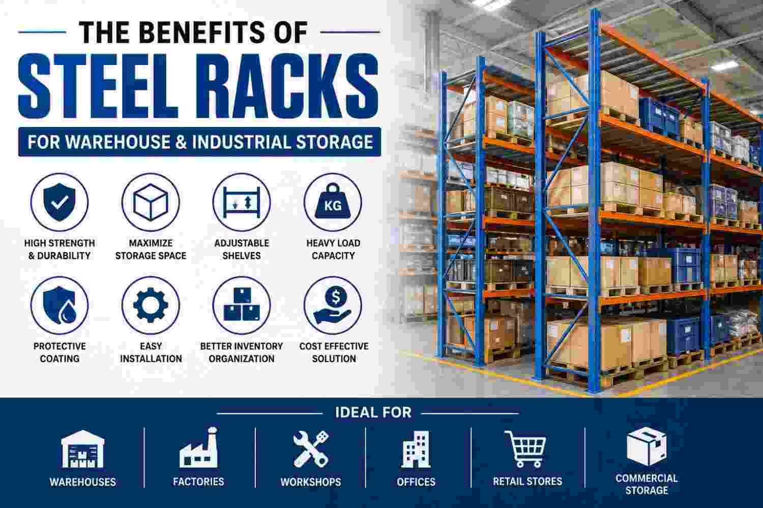 What Are the Benefits of Steel Racks for Warehouse and Industrial Storage?